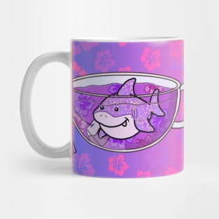 Floral Shark Tea (purple/pink) Mug